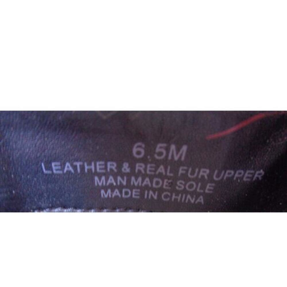 Rebecca Minkoff‎ Jaylin Black Leather Boot With Rainbow Fur Womens Size 6.5 - Picture 6 of 8
